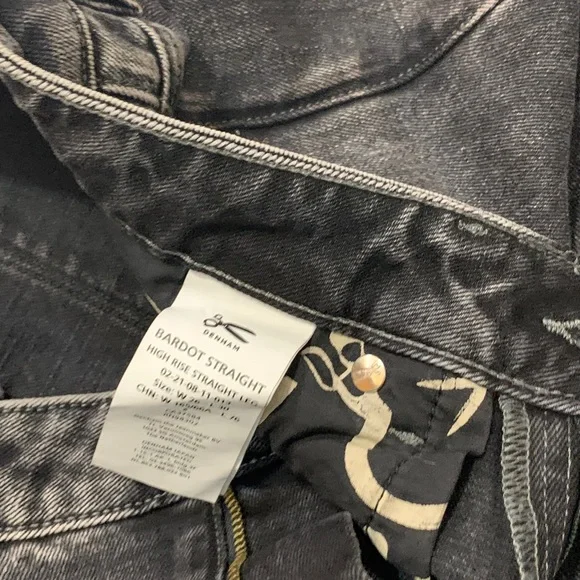 26 / DENHAM HIGH RISE STRAIGHT LEG JEANS - Picture 6 of 7